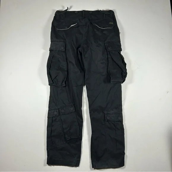 Maharishi Mens Medium (32x29) Black Cargo Buckle Strap Military Tactical Pants